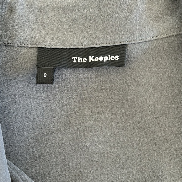 THE KOOPLES Zip Fastened Chiffon Shirt grey size 0 - Picture 5 of 5